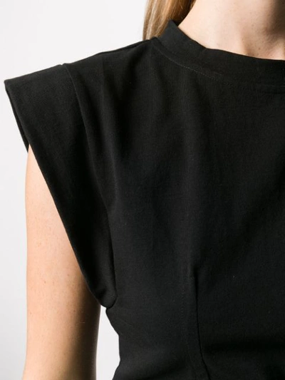Shop Isabel Marant Cap Sleeve T-shirt In Black