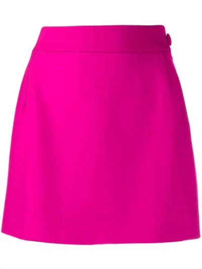 Shop Attico High-waisted Mini-skirt In Pink