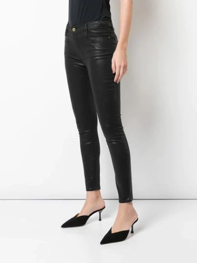 Shop Frame Coated Skinny Jeans In Black