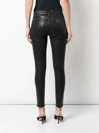 Shop Frame Coated Skinny Jeans In Black