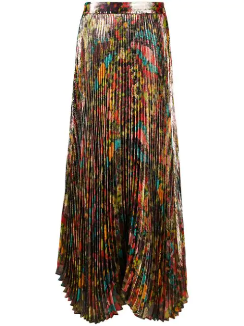 alice and olivia katz pleated maxi skirt