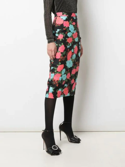 FLORAL PRINT FITTED SKIRT