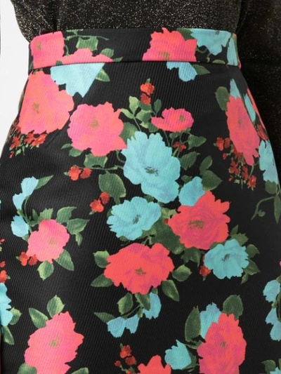 Shop Erdem Floral Print Fitted Skirt