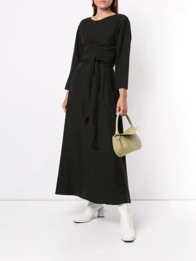 Shop Muller Of Yoshiokubo Cache Couer Long Dress In Black