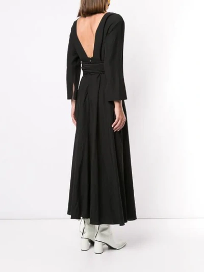 Shop Muller Of Yoshiokubo Cache Couer Long Dress In Black