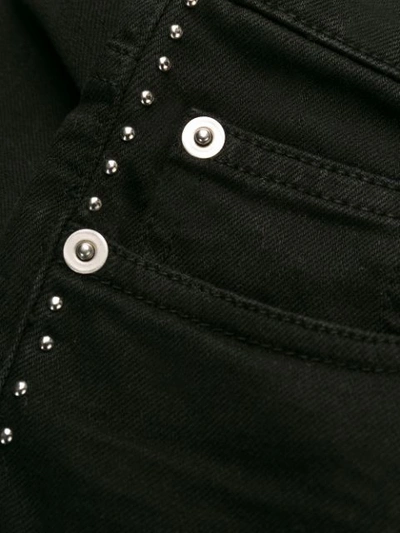 Shop Iro Studded Tapered Jeans In Black