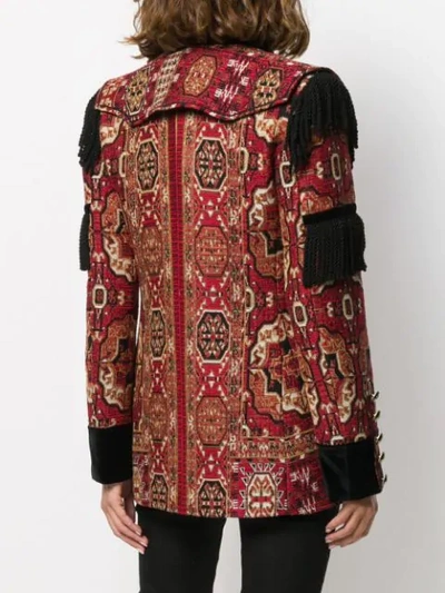 Shop Etro Embellished Embroidered Jacket In Red