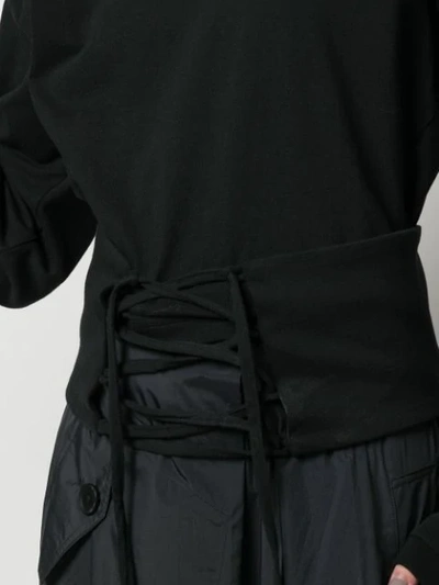 Shop Ambush Corseted Sweatshirt In Black