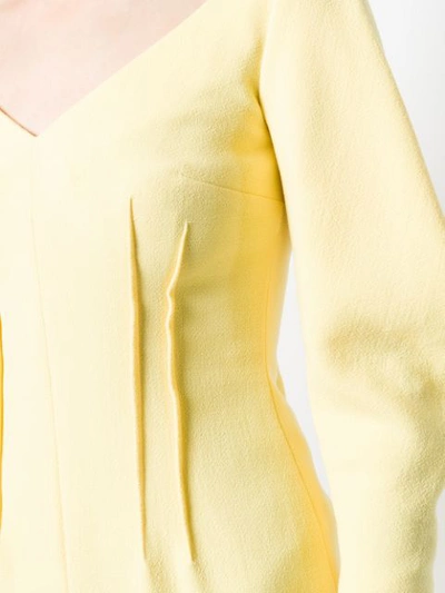 Shop Emilia Wickstead Calla Dress In Yellow