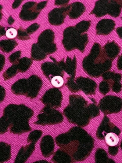 Shop Ultràchic Leopard Print Cardigan In Pink