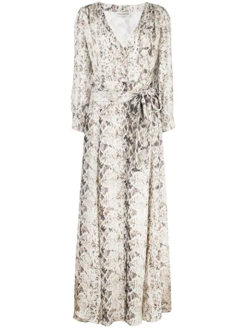 maxi snakeskin dress