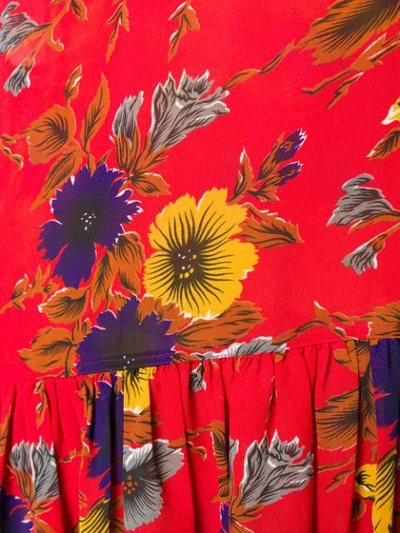 Pre-owned Jean Paul Gaultier 1991 Floral Slip Dress In Red