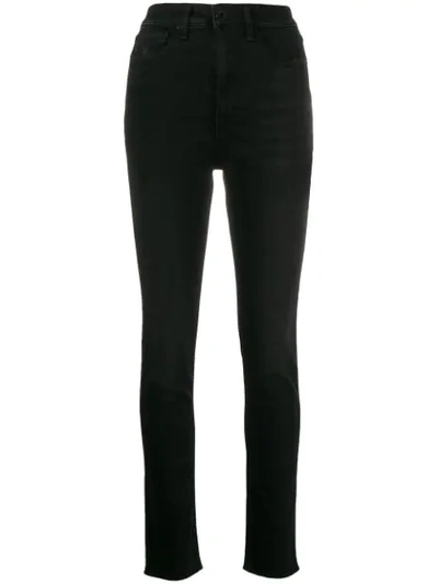 Shop Rag & Bone Faded Skinny Jeans In Black