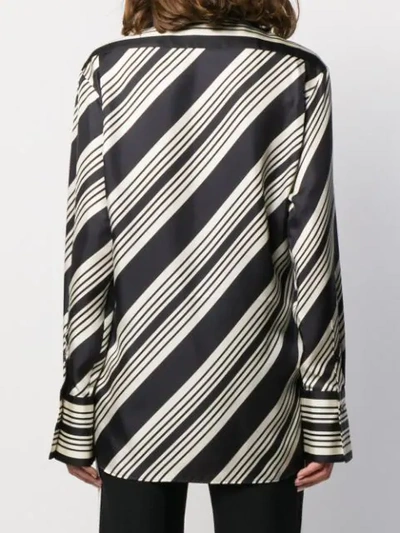 Shop Joseph Button-front Striped Shirt In Black