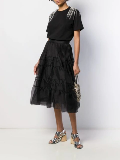 Shop Rochas A-line Midi-skirt In Black