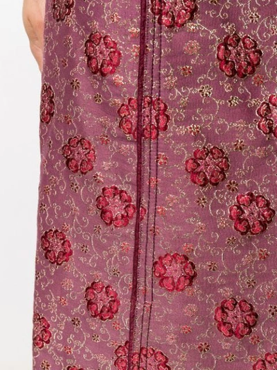 Pre-owned Prada 刺绣夹克与半身裙套装 In Plume