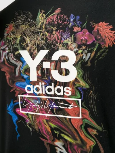 Shop Y-3 Logo Print Long Sleeve Top In Black