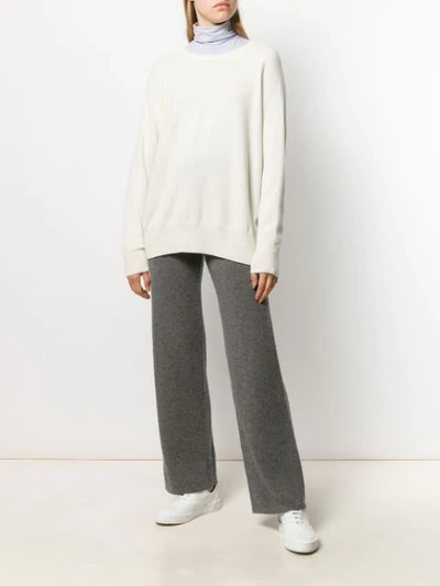Chinti & Parker Contrast Ribbed-knit Jumper In Neutrals