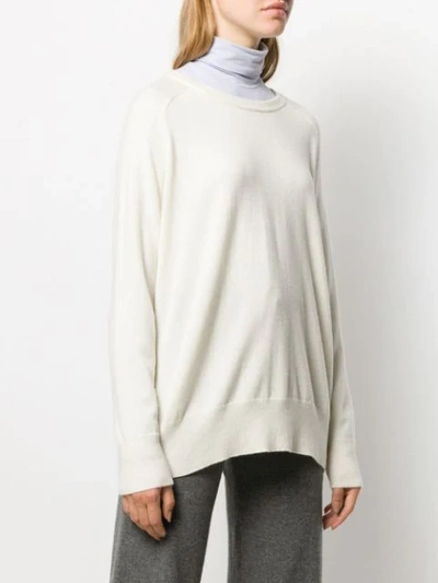 Chinti & Parker Contrast Ribbed-knit Jumper In Neutrals