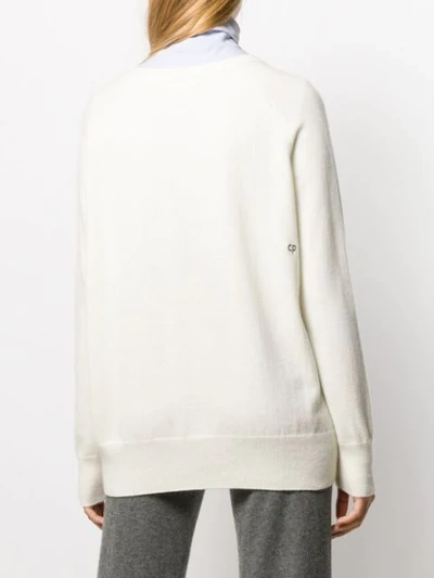 Chinti & Parker Contrast Ribbed-knit Jumper In Neutrals