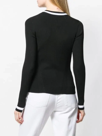 Shop Rag & Bone Contrast-trim Sweater In Black