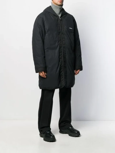 Shop Ambush Padded Hooded Coat In Black