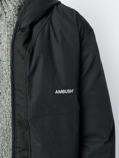 Shop Ambush Padded Hooded Coat In Black