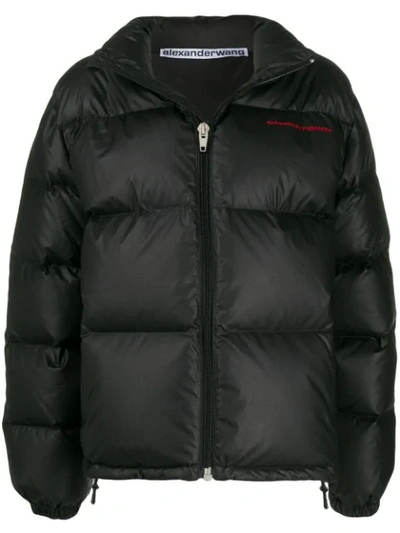 Shop Alexander Wang Short Padded Jacket In Black