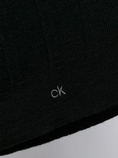 Shop Calvin Klein Pleated Knit Skirt In Black