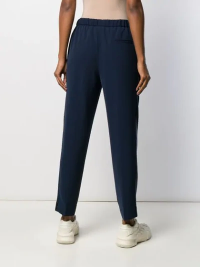 Shop Antonelli Contrast Side Stripe Trousers In Blue