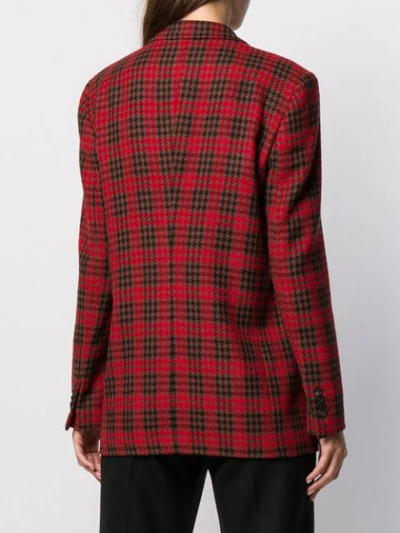 Shop Tagliatore Betsy Checked Jacket In Red