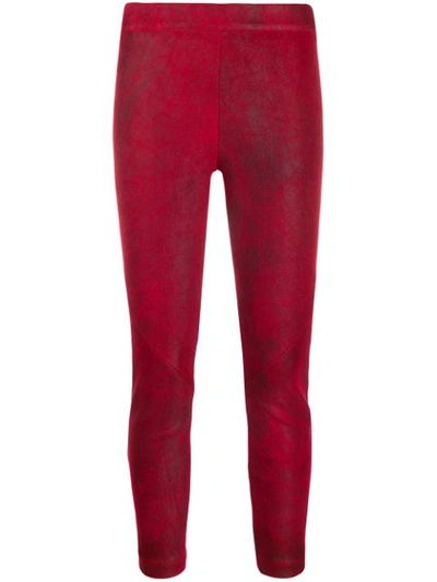 Shop Ann Demeulemeester Julius Skinny Trousers In Red