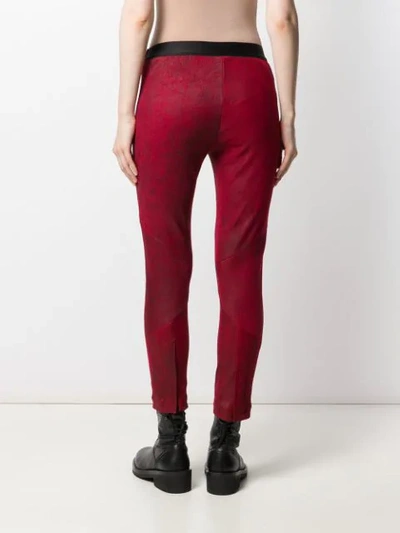 Shop Ann Demeulemeester Julius Skinny Trousers In Red