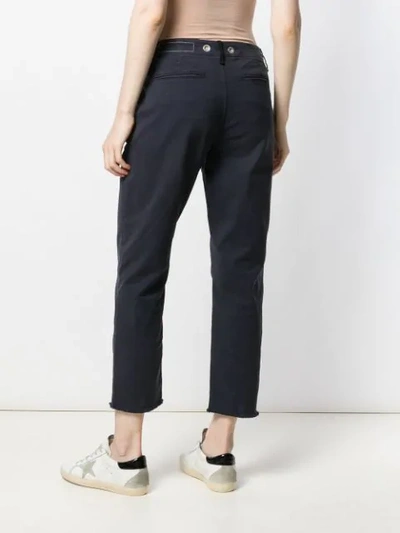 Shop Rag & Bone Cropped Slim-fit Trousers In Blue