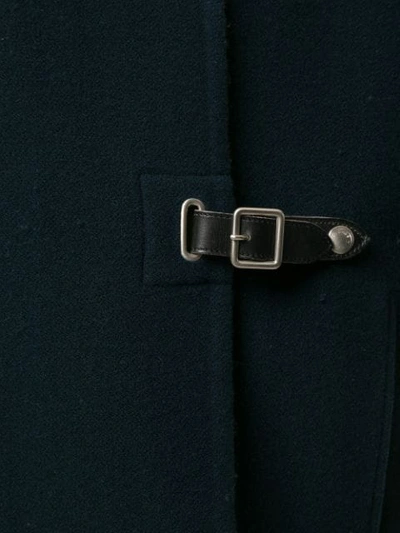 Pre-owned Hermes  Buckle Detail Coat In Blue