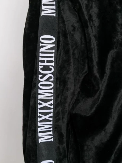 Shop Moschino Logo Taping Bomber Jacket In Black