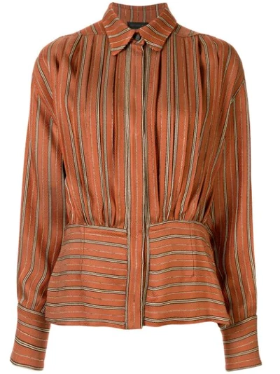 Shop Anteprima Riga Jacquard Shirt In Multi Arancio 883