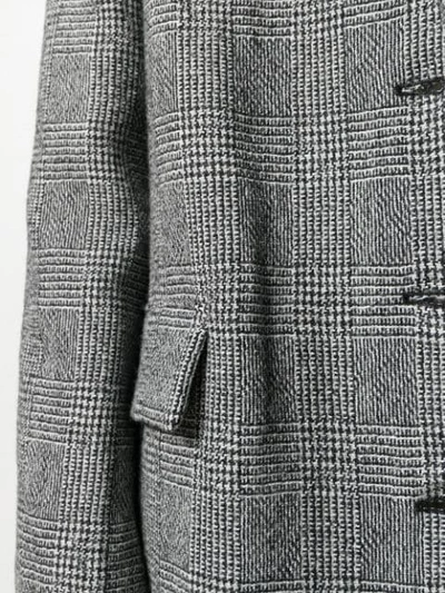 Shop Ermanno Scervino Check Single-breasted Coat In Black