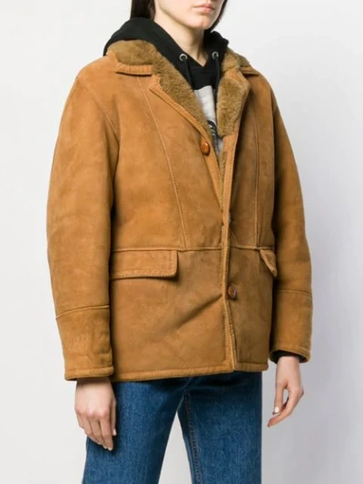 Pre-owned A.n.g.e.l.o. Vintage Cult 1980's Shearling Coat In Brown