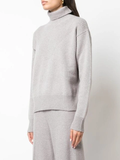 Shop Alexandra Golovanoff Knitted Roll-neck Jumper In Neutrals