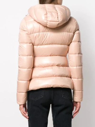 Shop Moncler Hooded Puffer Jacket In Neutrals