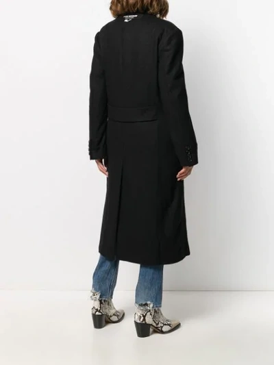 Shop Junya Watanabe Fitted Double-breasted Coat In Black