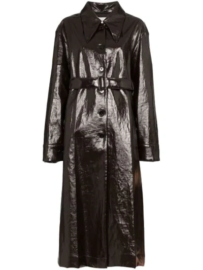 Shop Lemaire Einreihiger Trenchcoat In 492 Chocolate
