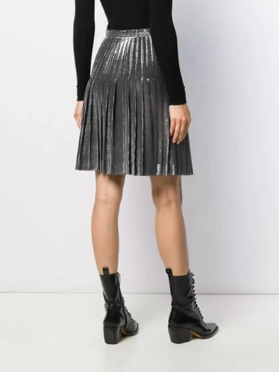 Shop Ermanno Scervino Lurex Jersey Skirt In Silver