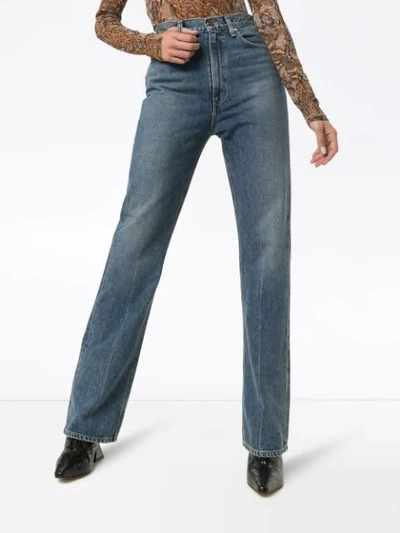 Shop Agolde Vintage Flared Jeans In Blue