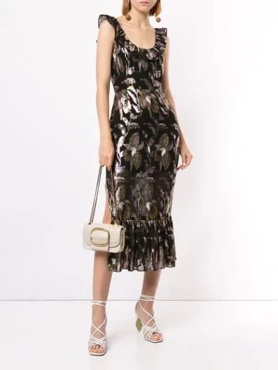 We Are Kindred Harlow Floral Midi Dress In Black