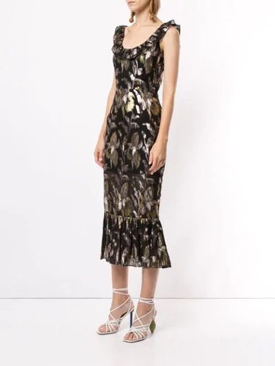 We Are Kindred Harlow Floral Midi Dress In Black