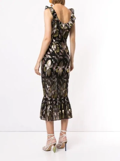 We Are Kindred Harlow Floral Midi Dress In Black