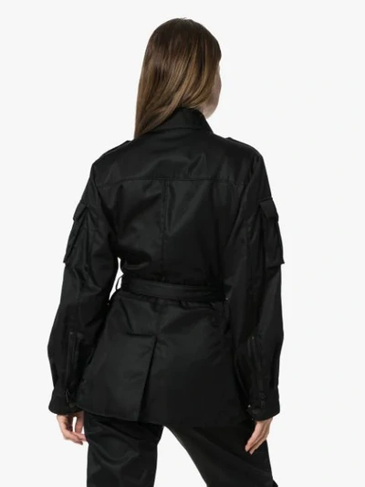 Shop Prada Pocket Military Jacket - Black