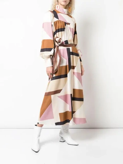 Shop Zimmermann All-over Print Dress In Neutrals
